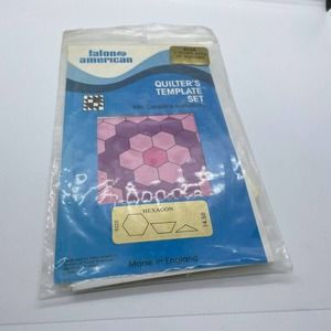 1988 Talon American "hexagon” Plastic Quilter's / Quilt Template Set